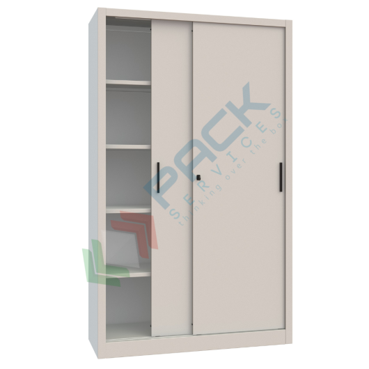 [UB-AS90300] Armadio in metallo per archivio con ante scorrevoli, 1 vano, Mis. 1200 L x 450 P x 2000 H mm