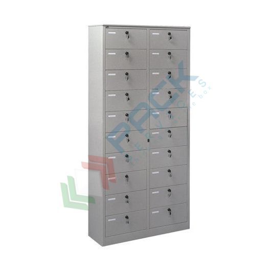 [UB-CART90500] Cartelliera in metallo con apertura singola a 20 caselle, Mis. 900 L x 360 P x 2000 H mm, chiusura serratura a cilindro con doppia chiave