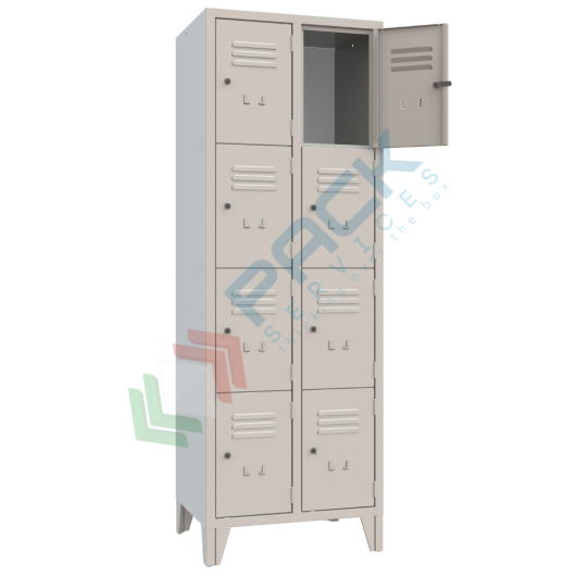 [UB-CS90091] Armadio in metallo casellario 8 vani, Mis. 615 L x 500 P x 1800 H mm, serratura a cilindro con chiave