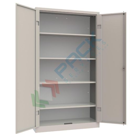 [UB-MT90205] Armadio in metallo multiuso con 2 ante battenti, 1 vano, Mis. 1000 L x 400 P x 1800 H mm, maniglia in metallo lucchettabile