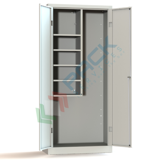 [UB-RS90216] Armadio portascope in metallo 1 vano, Mis. 800 L x 400 P x 1800 H mm, due ante battenti, chiusura con serratura a cilindro con chiave