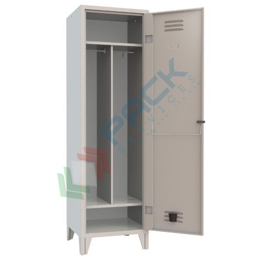[UB-SP90040] Armadio spogliatoio sporco pulito in metallo, 1 vani e 1 tramezzo, Mis. 525 L x 500 P x 1800 H mm, maniglia in metallo