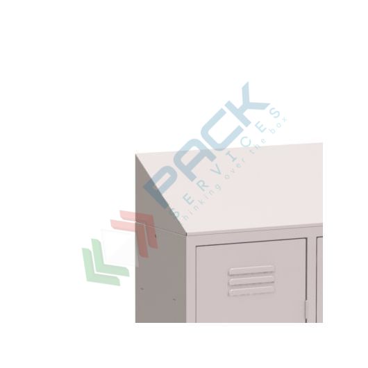 Tetto inclinato per armadi in metallo, Mis. 1021 x 330 x 200 mm