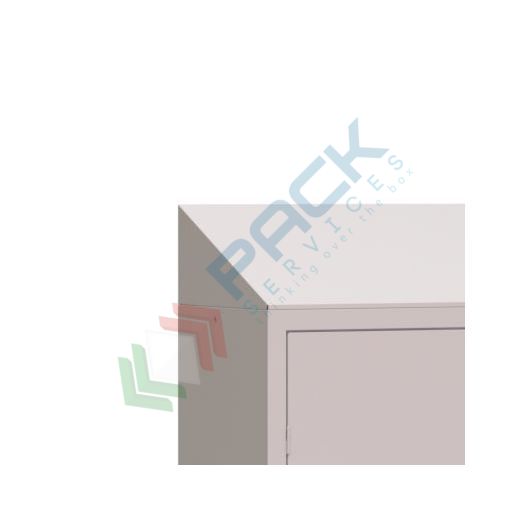[UB-TEI90703] Tetto inclinato per armadi in metallo, Mis. 600 x 400 x 200 mm