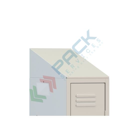 [UB-TEI90710] Tetto inclinato per armadi in metallo, Mis. 526 x 500 x 200 mm