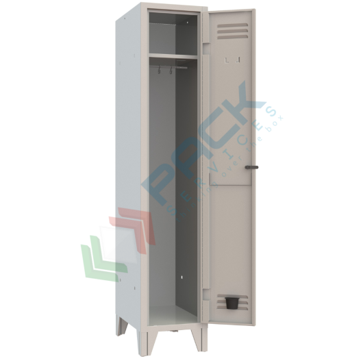 [UB-TR89986] Armadio spogliatoio in metallo, 1 vano, Mis. 360 L x 500 P x 1800 H mm, serratura a cilindro con chiave