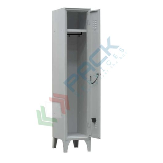 [UB-TR90001] Armadio spogliatoio in metallo, 1 vano, Mis. 350 L x 350 P x 1800 H mm, serratura a cilindro con chiave