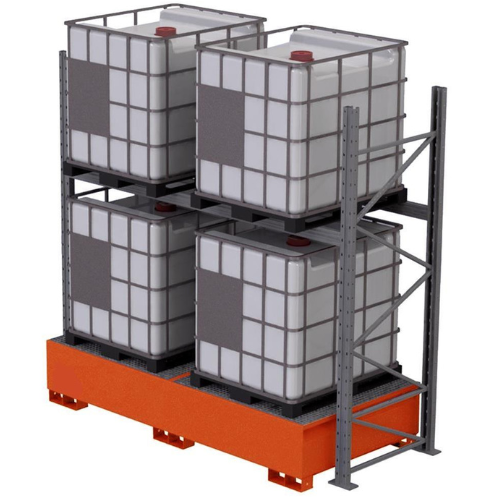 Scaffalature con Vasca di Contenimento