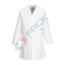 Camice da lavoro, modello standard, per laboratorio, 3 tasche, 65% poliestere + 35% cotone, 245 gr, chiusura bottoni, colore bianco