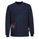 T-Shirt da lavoro antistatica, 96% Cotone + 4% Fibra di carbonio, 195 gr, maniche lunghe, adatta per l'uso in ambienti ESD, colore blu navy