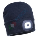 Berretto da lavoro in 100% maglia in acrilico, con doppio LED ricaricabile rimovibile, ideale per chi lavora in condizioni di scarsa illuminazione, calibro 9, colore blu navy