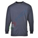 T-Shirt da lavoro termica, 100% poliestere, 140 gr, maniche lunghe, modello Baselayer, girocollo con cuciture piatte e maniche con risvolto, colore grigio antracite