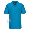 Polo da lavoro da uomo, 65% poliestere + 35% cotone, 210 gr, modello Napoli, in maglia piquet in policotone con un tocco morbido e confortevole, colore acqua