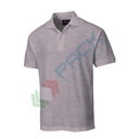 Polo da lavoro da uomo, 65% poliestere + 35% cotone, 210 gr, modello Napoli, in maglia piquet in policotone con un tocco morbido e confortevole, colore grigio melange