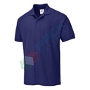 Polo da lavoro da uomo, 65% poliestere + 35% cotone, 210 gr, modello Napoli, in maglia piquet in policotone con un tocco morbido e confortevole, colore blu navy