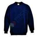 Felpa da lavoro, girocollo, senza cappuccio, modello Roma. 65% poliestere + 35% cotone, 300 gr, senza zip,colore blu navy scuro