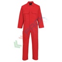 Tuta da lavoro ignifuga da saldatura, in tessuto Bizweld 100% Cotone, finitura FR 330 gr, omologata EN ISO 11612 + EN ISO 11611, facile apertura frontale con bottoni, vestibilità regular, colore rosso