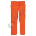 Pantalone da lavoro ignifugo, 100% Cotone, finitura FR 330 gr, omologato EN ISO 11612 + EN ISO 11611, modello Bizweld, vestibilità regular, colore arancione