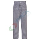 Pantalone da lavoro da chef, tessuto Kingsmill 100% Cotone, 190 gr, modello Bromley Chefs, comodo e fresco, vestibilità regular, colore blu a scacchi