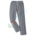 Pantalone da lavoro da chef, tessuto Kingsmill 100% Cotone, 190 gr, modello Bromley Chefs, comodo e fresco, vestibilità regular, colore nero a scacchi