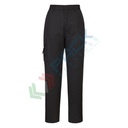 Pantalone da lavoro da donna, tessuto Kingsmill 65% Poliestere + 35% Cotone, 210 gr, modello Combat, comodo ed elegante, vestibilità tall, colore nero