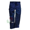 Pantalone da lavoro tessuto Kingsmill 65% Poliestere + 35% Cotone, 190 gr, foderati con maglia in nylon, modello Action, vestibilità tall, colore blu navy
