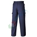 Pantalone da lavoro, tessuto Kingsmill 65% Poliestere + 35% Cotone, 245 gr, modello Combat, moderno e resistente, vestibilità small, colore blu navy