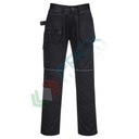 Pantalone da lavoro multitasche, tessuto Kingsmill 65% Poliestere + 35% Cotone, 245 gr, modello Tradesman Holster, vestibilità regular, colore nero