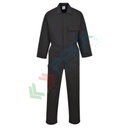 Tuta da lavoro standard, in tessuto Kingsmill 65% poliestere + 35% cotone, 245 gr, confortevole e pratica, con facile apertura frontale con bottoni, 5 tasche, vestibilità regular, colore nero