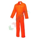 Tuta da lavoro standard, 100% cotone Kingsmill, 260 gr, con eccellente resistenza alla trazione e al pilling, zip doppio verso per un facile accesso, colore arancione