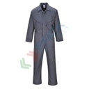 Tuta da lavoro standard, in tessuto Kingsmill 65% poliestere + 35% cotone, 245 gr, modello Liverpool, tessuto pre-lavato e di alta qualità, zip doppio verso per un facile accesso, vestibilità regular, colore grigio grafite