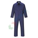 Tuta da lavoro standard, in tessuto Kingsmill 65% poliestere + 35% cotone, 245 gr, modello Liverpool, tessuto pre-lavato e di alta qualità, zip doppio verso per un facile accesso, vestibilità tall, colore blu navy