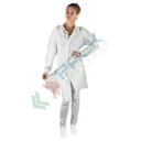 Camice monouso in TNT di polipropilene (PP), 30 g/mq, chiusura frontale con velcro, conf. 50 pz