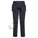 Pantalone da lavoro multitasche, 65% poliestere riciclato + 35% cotone, 245 gr, modello WX2 Holster Stretch, multifunzionale e confortevole, colore blu navy scuro