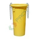 Scarica detriti cilindrico verticale, impilabile, con ganci e catene