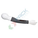 Manichetta da lavoro resistente al taglio (livello F) in DyUltra + poliestere elasticizzato, robusta fodera calibro 7 traspirante senza cuciture, omologata EN 388, colore grigio, lunghezza 35 cm