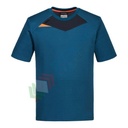 T-Shirt da lavoro 100% poliestere, 150 gr, modello DX4, capacità di assorbimento, raffreddamento e asciugatura, design moderno con un'ottima vestibilità, colore blu metro