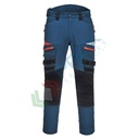 Pantalone da lavoro multitasche, tessuto Kingsmill Stretch 93% poliestere + 7% elastan, 270 gr, modello DX4, con banda riflettente HiVisTex Pro leggera, colore blu metro