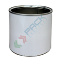 Barattolo in metallo cilindrico Mis. Ø 99 x 92 H mm, capacità nominale 500 ml, capacità totale 615 ml, corpo bianco/int. grezzo, coperchio a pressione (escluso)