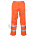 Pantaloni alta visibilità in tessuto Kingsmill Polycotton (80% Poliestere + 20% Cotone) 280 gr, 3 tasche ampie, omologati CE + EN ISO 20471 Classe 1, colore arancione, tg. XL