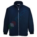 Pile da lavoro antivento, colletto alto, senza cappuccio, 100% poliestere, 280 gr, chiusura con zip, omologato EN 14058, colore blu navy