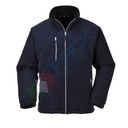 Pile da lavoro, colletto alto, senza cappuccio, modello City, 100% poliestere, 410 gr, chiusura con zip, colore blu navy