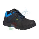 Scarpe antinfortunistiche da lavoro S3 ESD HRO, basse, serie COMPOSITELITE®, in pelle nubuck, puntale in composito, colore nero/blu