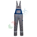 Salopette da lavoro ignifuga in tessuto Bizflame Ultra, 80% Cotone + 19% Poliestere + 1% Fibra di carbonio, 340 gr, omologata EN ISO 11612 + EN ISO 11611 + EN 1149 + EN 13034, colore grigio