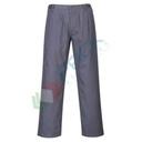 Pantalone da lavoro ignifugo, 99% Cotone + 1 % Fibra di carbonio, 330 gr, omologato EN ISO 11612 + EN ISO 11611 + EN 1149, modello Bizflame Pro, colore grigio