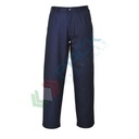 Pantalone da lavoro ignifugo, 99% Cotone + 1 % Fibra di carbonio, 330 gr, omologato EN ISO 11612 + EN ISO 11611 + EN 1149, modello Bizflame Pro, colore blu navy