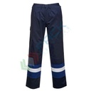 Pantalone da lavoro ignifugo, 99% Cotone + 1 % Fibra di carbonio, 350 gr, omologato EN ISO 11612 + EN ISO 11611 + EN 1149, modello Bizflame Plus, vestibilità regular, colore blu navy/blu royal
