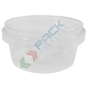 Barattolo in plastica (PP), conico, capacità 180 ml, chiusura a pressione con sigillo di garanzia (tappo escluso)
