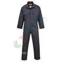 Tuta da lavoro tecnica antistatica, in tessuto Bizflame Multi 99% cotone + 1% fibra di carbonio, 345 gr, omologata EN ISO 11612 + EN ISO 11611 + EN 1149 + EN 13034, colore blu navy