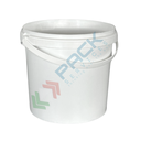 Secchio plastica (PP) conico, capacità 1 Lt, Mis. Ø 123 x 116 H mm, manico in plastica, sigillo di garanzia e chiusura a pressione (coperchio ESCLUSO)